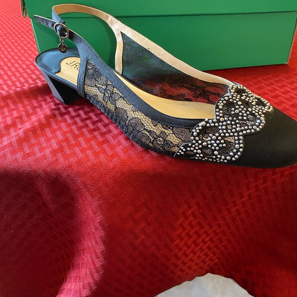 J.Renee Black and Silver Heels - Picture 2 of 6